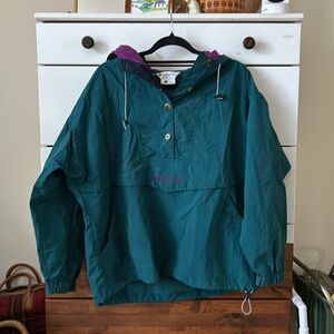 Vintage Columbia Anorak 3/4 Button Windbreaker